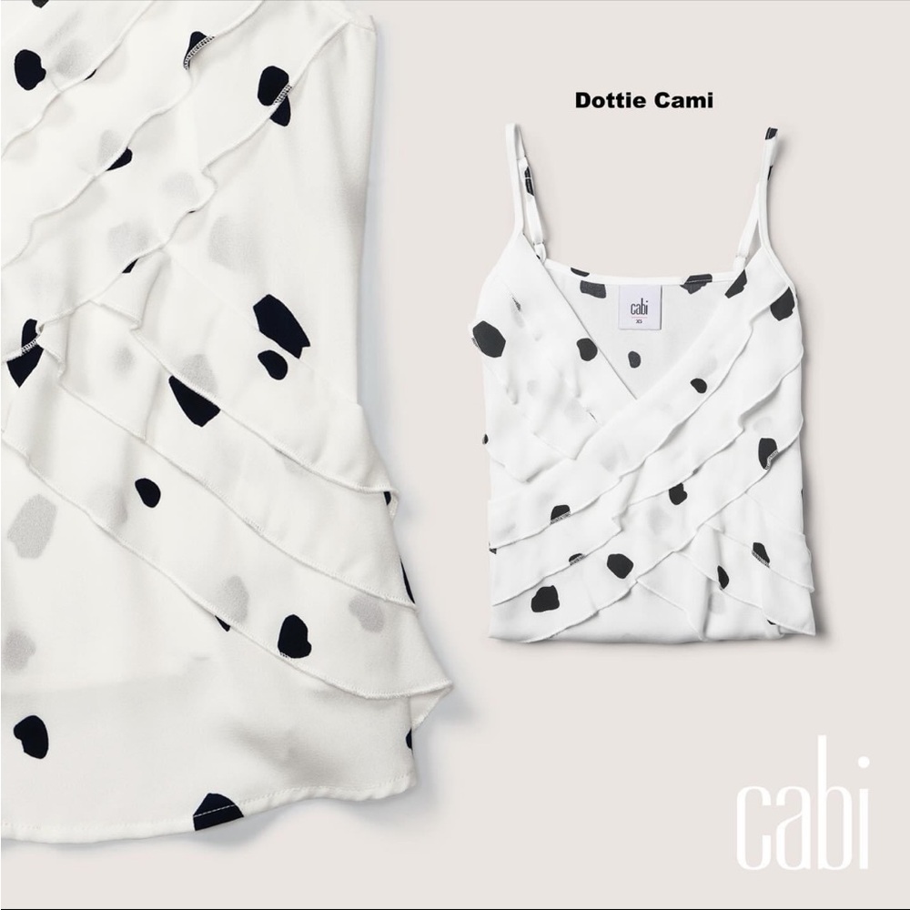 Cabi Dottie Cami - White and Black